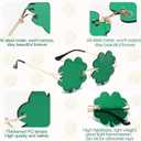 St. Patricks Day Irish Shamrock Sunglasses - Four Leaf Clover Leprechaun Costume Glasses Party Decorations Accessories (Green)