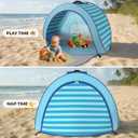 Toddler Tent for Beach with Integrated Cooling Solar Fan | Toddler Pop Up Tent with UPF 50 UV Protection | Baby Beach Pool | Portable Sun Shade for Baby | Pop up Toddler Shade |, 48*31*27