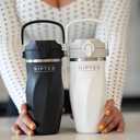 Best Shaker Bottle for Protein Mixes Double Wall Stainless Steel, For Shakes, Water, Smoothies, Cocktails Leak-Proof, 26oz, Copper-Insulated Blender Cup, BPA-Free No Mixing Tools (Snow Goose