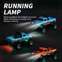 Mini Rc Truck, 1:64 Scale Monster Truck Remote Control Car with Lights, 2.4Ghz Remote Control, Mini Alloy Monster Truck Rc, Speed/Steering Adjustable (Grey)