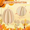 2 x COCHIE DIY 3D Pumpkin Fall Wood Crafts to Paint for Kids Adults, Paintable Unfinished Wooden Slices for Craft, Autumn Pumpkins Cutouts Ornaments for Painting Decorations (24 PCS)