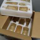 TBWIND Gold Amber Glass Bud Vases Set of 12, Small Vases for Flowers, Champagne Mini Vintage Vases for Center pieces, Bud Vase in Bulk for Wedding Decor, Single Flowers, Office and Home Table Flower Decor