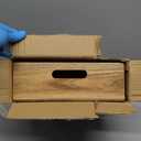 ALELION Acacia Wood Utensil Holder for Party - Paper Plate Organizer for Countertop - Silverware Caddy with 6 Compartments for Plate, Cup, Fork, Spoon - Cutlery Holder for Kitchen Camping Buffet