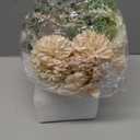 Mkono Small Artificial Flowers in Ceramic Vase 12.5" Centerpieces Coffee Table Decor, Silk Flower Arrangements for Home Decor Indoor Fake Flower Bouquet for Bathroom Dining Room Kitchen Wedding Brown