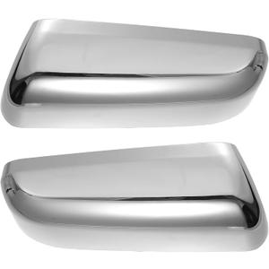 X AUTOHAUX 1 Pair Exterior Triple Chrome Plated Top Half Mirror Cover Caps Trim Overlay for Ford F-150 2007-2014 7L3Z 17D743 AA