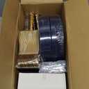 NOCCUR 350PCS Navy Blue Plastic Plates - Blue Disposable Dinnerware Set for 50 Guests, 100 Dinner/Dessert Plates, 150 Gold Silverware, 50 Cups&50 Napkins for Party/Wedding/Hanukkah