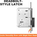 HBL' Pocket Door Lock with Handles - Keyless Privacy, 2-in-1 Pocket Door Handles, Fits Solid Wood Doors 1-1/2" to 2" Thick, Black
