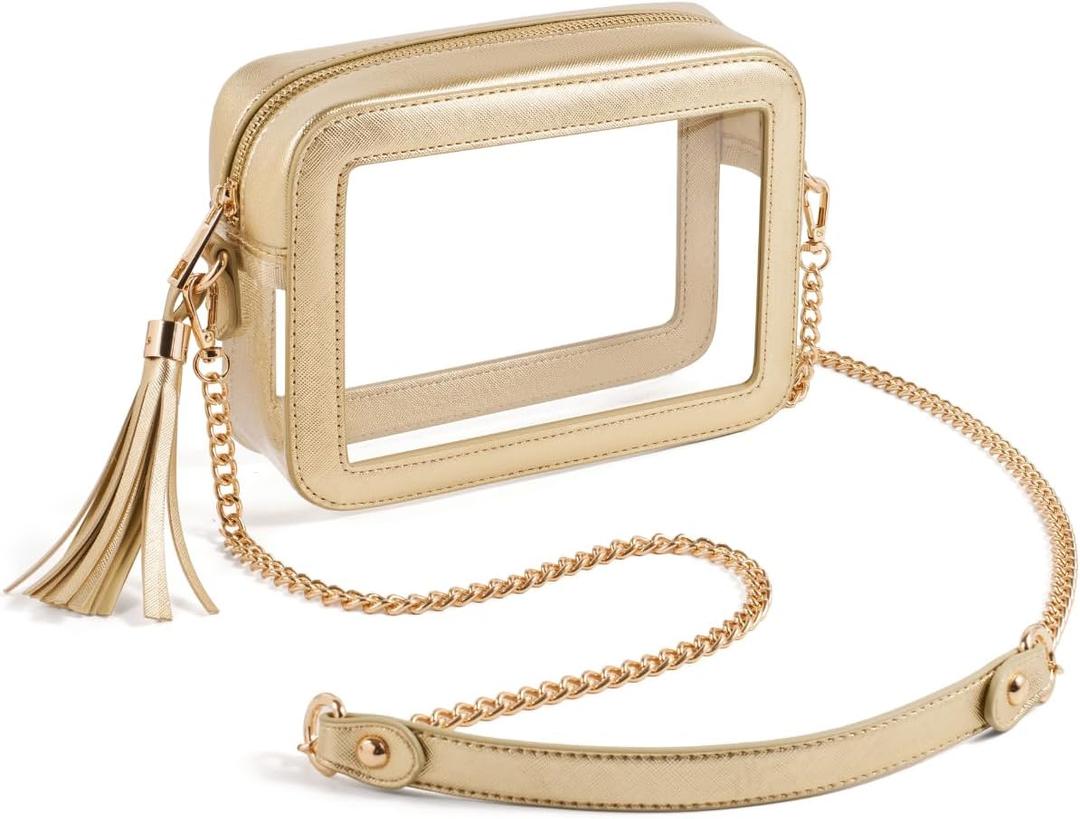 Unilily Clear Bag for Stadium Events – Stadium Approved Clear Purse Crossbody Bag for Women, Concerts, Sports, and Festivals