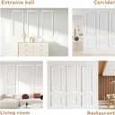 PALMPOP Peel and Stick Wall Molding Kit of 6 Frames,Premade Accent Wainscoting Panels, Ready to Molding Trim for Living Room Bedroom Corridor Home Interior Wall Panel Decor (54x24in)