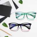 3 Pack Progressive Multifocal Reading Glasses for Women Men Blue Light Blocking Computer Glasses Spring Hinge Readers(3 Mix C3, 1.25)
