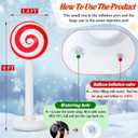 1 Pcs Christmas Inflatable Outdoor Decorations 4 FT Christmas Candy Inflatable Column Decoration for Winter Xmas Lawn Yard Garden Home Decor