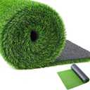 Nuanchu Artificial Grass Turf 4ft x 24ft, 96 Square ft, 1.2" Artificial Grass Rug Extra Large Outdoor Indoor Green Carpet with Drain Holes for Dogs, Patio, Balcony, Backyard