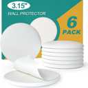 [3.15"] Door Stoppers Wall Protector, 6 Pcs Large White Silicone Door Bumpers with Strong Thickened Adhesive,Shock Absorbent Door Knobs Wall Protectors to Cover up Damage and Protect Wall Surfaces