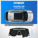 Nilight Dash Cover for Ford Edge 2015-2024, Custom Fit Suede Dashboard Mat Non‑Slip Sunshade Glare Protector Interior Accessories Black