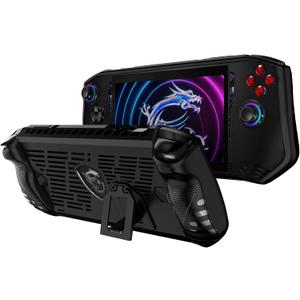 Protective Case for MSI Claw A1M 7" PC Gaming Handheld 2024,MSI Claw A1M TPU Grip Cover Back Shell Accessories with Ergonomic Grip & Kickstand(Black)
