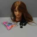 Armmu 100% Human Hair Mannequin Head with Stand, Hairdressers' Practice Training Head and Cosmotology Doll Head for Hairstyling and Braid (18 inches) #27