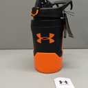 Under Armour 32 oz Insulated Water Bottles - Sports Water Jug with Fence Hook, Leak Resistant for Baseball, Football & More, 32 oz Insulated, Blaze Orange/Black