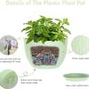 WSMKSZ 12 Inch Large Plant Pots for Indoor or Outdoor Plants, Wide Water Ripples Flower Pots with Drainage Holes & Saucer, Plastic Planters Set for Garden & Home Decor (Green)