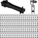 Outus 50 Pcs Reversed Extender Insulator Snap Fit T Post Insulators for Electric Fence Wire for Yard Agricultural Ranchers Farm Fence (Black)