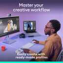 Logitech MX Creative Console, 9 Customizable LCD Keys, Stream Deck Accessories, Control Dial for Graphic Design, Adobe, Zoom, Spotify - Pale Grey, 3-Month Adobe Creative Cloud Membership