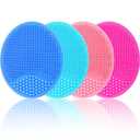 Silicone Facial Cleansing Brush - 3 Pack Face Scrubber & Exfoliator for Deep Cleaning, Soft Brush, Blackhead & Acne Pore Care