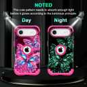 Miqala for iPhone Air Case/iPhone 17 Air Case,Glow in The Dark Three Layer Heavy Duty Shockproof Protection Hard Plastic Bumper+Soft Silicone Case for iPhone 17 Air,Hot Red