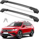 Tuyoung 300lbs Lockbale Roof Rack Cross Bars Compatible with Volkswagen VW Tiguan 2018-2026 (Not for Limited) & Taos 2022-2026, Heavy Duty Anti-Theft Aluminum Roof Rails Crossbars Rooftop Cargo Bars