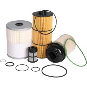 Filter Service Kit, For Detroit DD13 DD15 DD16 Diesel Engine, Oil, FWS & 2 Fuel Filter Kit, Fuel Filter PF9908 P551063, Oil Filter LF17511 P551005, Fuel Water Separator FS19915 P551011