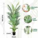 HAIHONG 6FT Artificial Palm Tree,Faux Areca Palm Plant with Real Touch Leaves and Adjustable Branches,Fake Tropical Palm Tree for Home Office Indoor Outdoor Modern Decoration