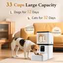 Yakry Automatic Dog Feeder with Camera: 33 Cups Capacity for Medium & Small Dogs - 5G WiFi App Control Easy Setup Dog Food Dispenser - HD 1080P Video Recording Timed Pet Feeder for Cat Dog Small-Pet