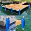 Dock Fender Bumper for Post, Boat Dock Bumpers Slide-Over Post Pole, Slip-On Dock Leg Pipes and Mounting Brackets, Vertical Protection Dock Guards, Soft UV-Resistant Marine-Grade Vinyl