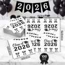 100 Pcs Black Bow Graduation Decorations 2026 Black Bow Graduation Napkins Congrats Grad Class of 2026 Disposable Dessert Paper Napkins for College High School Party Decorations