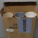 24 Pcs Unbreakable Plastic Cups Set, 20 oz Reusable Plastic Cups, Stackable Water Tumblers, Drinking Cup for Kitchen, Outdoor, BPA-free, Dishwasher Refrigerator and Microwave Safe (20 oz, 6 Colors) (6-Gray Multicolor)