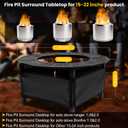 Camping Furnitur 37 Inch Fire Pit Surround Tabletop for Solo Stove Bonfire Ranger 2.0, Circular Safety Protection, Equipped with a Safety Support Frame to Prevent Direct Contact with the Ground