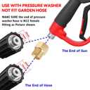 Upgraded Pressure Washer Gun with Extension Replacement Wand, M22 Fitting,7 Inch 30 Degree Curved Rod, 5 Nozzle Tips, 5000 PSI, 47 Inch
