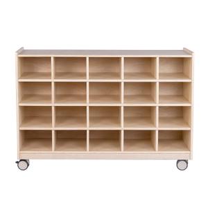 Angeles Mobile 20-Section Cubby Storage, Classroom Reading Nook Cubbies, Kids Preschool & Daycare Toy Cubby Shelves, Toddler Playroom Bookshelf, Assembly Required, 47.75 inches x 14.5 inches x 29.88 inches