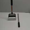 Hortsun 32 Inch Cat Litter Scooper Metal Long Handle with Cat Litter Scoop Holder Deep Kitty Sifter Shovel Detachable Stainless Steel Poop Sifter Scooper Caddy Kitty with Box(Black)