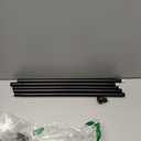 KAMANINA Curtain Rods No Drilling for Windows 32 to 86 Inches, 5/8 Inch Adjustable Renter Friendly Curain Rod with 3M Adhesive Brackets, Black