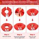 Soulchen Christmas Tree Cat Tunnel Bed 2.62ft x 2.62ft x 10.24inchs Christmas Trees Skirt for Cats Toy Circle Tunnel Xmas Green Red Pet Donut Toys with Washable Cushion for Kitten Felines