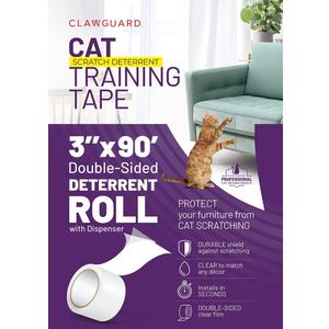 CLAWGUARD Cat Scratch Furniture Protector Tape Dispenser  Anti Scratch Cat Tape for Furniture, Couch Protector from Claws & Deterrent (XL)