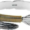 Beccalame Silver Feather Bracelet Lucky Hope Cuff Jewelry Simple Retro For Women Men (Style B)