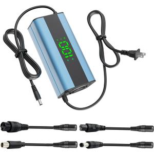 29.4V 2A Electric Scooter Charger 5 in 1 Plugs Universal,for 24V-Rated Electric Scooter Ebike Lithium Battery, Fast Charging, Overcharge Protection, Compatible with Multiple Models