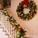 Multicolored Christmas Ball Garland Dailyart 4ft 48pcs Colorful Hanging Balls Ornaments Decorations Plastic Shatterproof Ball Garlands for Christmas Tree Centerpiece Wreath Mantel Decor