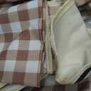 Cute Gingham Picnic Blanket, Waterproof Foldable, in Large 80x60in and Extra Large 80x80in, Portable Compact Beach Blanket, Oversized XL Outdoor Mat (Tan, X-Large)