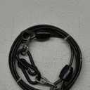 Petbobi Heavy-Duty Dog Tie-Out Cable - 10FT Extra Strong Wire Cable for Large Pets Up to 300Lbs, Rust Proof Dogs Leash with Carabiners and 360 Swivel, Pet Leads for Yard Camping Outside, Black