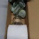 Artificial Eucalyptus Stems in Glass Vase with Faux Water,3Pcs Fake Plant with Double-Sided Green Leaves for Centerpiece(Double-Sided Green Eucalyptus)