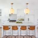 Milk Glass Chandelier Vintage Pendant Ceiling Light Fixture 10.24 in White Antique Brass Farmhouse Semi Flush Mount Close to Ceiling Light Fixture for Kitchen Island Hallway Schoolhouse Foyer Bedroom