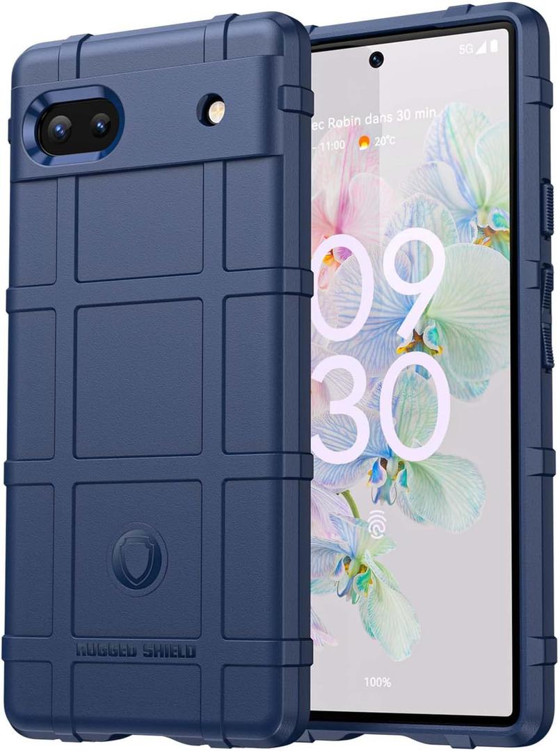 Slim Fit Phone Case for Google Pixel 6a, Rugged Shield Durable Phone Case with Military Grade Shockproof Protection and Screen Camera Protective Cover for Google Pixel 6a, HD Blue