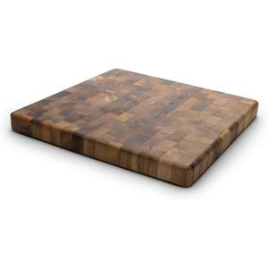 Ironwood Gourmet 28218 Square Charleston End Grain Chef's Board , Acacia Wood 14" Square