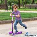 Lifemaster Mini 3-Wheel Kids Scooter with Multi-Color Wheel Lights 4-Height Adjustable Handlebar, Wide Anti-Slip Deck, Child Safety Certified, Boys & Girls Ages 2+ Supports Up to 110 lbs